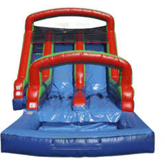 14'H Double Lane Waterslide by Jungle Jumps