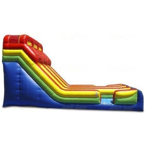 Jungle Jumps Water Parks & Slides 18'H Dual Primary Colors Slide with Splash Pool by Jungle Jumps 781880279815 SL-S111-B 18'H Dual Primary Colors Slide Splash Pool Jungle Jumps SKU#SL-S111-B