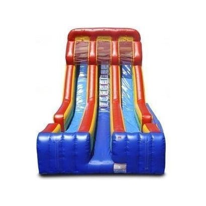 Jungle Jumps Water Parks & Slides 18'H Dual Primary Colors Slide with Splash Pool by Jungle Jumps 781880279815 SL-S111-B 18'H Dual Primary Colors Slide Splash Pool Jungle Jumps SKU#SL-S111-B