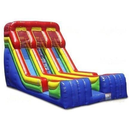 Jungle Jumps Water Parks & Slides 18'H Dual Primary Colors Slide with Splash Pool by Jungle Jumps 781880279815 SL-S111-B 18'H Dual Primary Colors Slide Splash Pool Jungle Jumps SKU#SL-S111-B