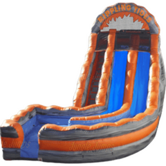 18'H Lava Rippling Tide Slide with Splash Pool by Jungle Jumps