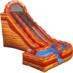 Jungle Jumps Water Parks & Slides 22'H Fire Rippling Tide Slide with Splash Pool by Jungle Jumps 781880263173 SL-1229-D 22'H Fire Rippling Tide Slide with Splash Pool Jungle Jumps SL-1229-D