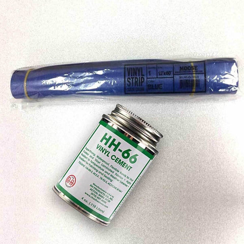 Moose Supply Inflatable Bounce House Vinyl Repair Kit, Blue with 4 oz. HH66 Glue