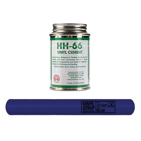 Moose Supply Inflatable Bounce House Vinyl Repair Kit, Blue with 4 oz. HH66 Glue