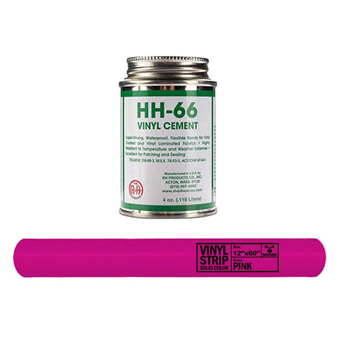 Moose Supply Inflatable Bounce House Vinyl Repair Kit, Pink with 4 oz. HH66 Glue