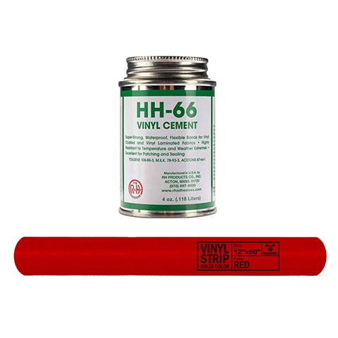 Moose Supply Inflatable Bounce House Vinyl Repair Kit, Red with 4 oz. HH66 Glue