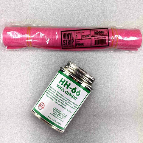 Moose Supply Inflatable Bounce House Vinyl Repair Kit, Pink with 4 oz. HH66 Glue