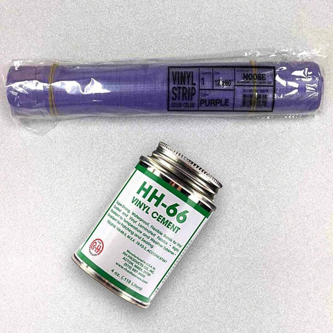Moose Supply Inflatable Bounce House Vinyl Repair Kit, Purple with 4 oz. HH66 Glue