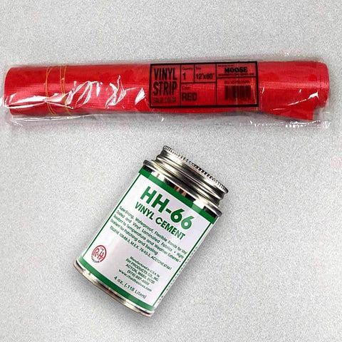 Moose Supply Inflatable Bounce House Vinyl Repair Kit, Red with 4 oz. HH66 Glue
