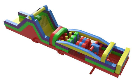 Save on Inflatable 60' Retro SUPER 2-Piece Rock Climb Obstacle Course