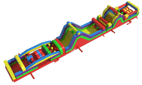 Save on Commercial 90' Retro MEGA 3-Piece Obstacle Course Climb