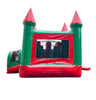 Image of Kids Red Marble Double Lane Slide Combo with Blower
