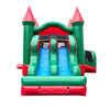 Image of Kids Red Marble Double Lane Slide Combo with Blower