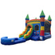 Rental Lite Rainbow Castle Bounce House Slide Combo with Wet Pool Attachment