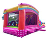 Image of Hello Kitty® Commercial Double Lane Water Slide Bounce House with Blower by POGO Bounce House