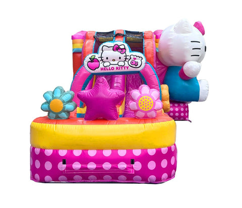 Hello Kitty® Commercial Double Lane Water Slide Bounce House with Blower by POGO Bounce House