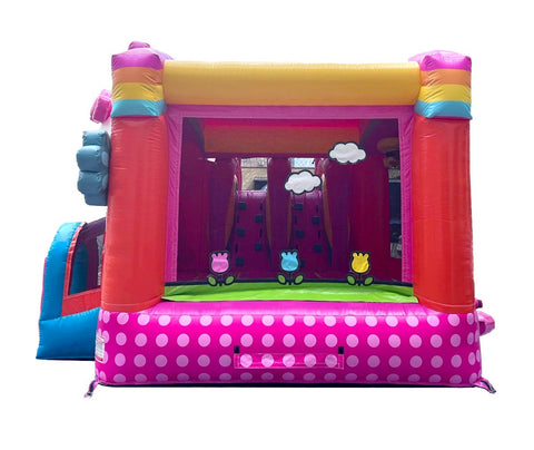 Hello Kitty® Commercial Double Lane Water Slide Bounce House with Blower by POGO Bounce House