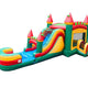Mega Fire Marble Water Slide Bounce House Combo with Blower and Detachable Pool