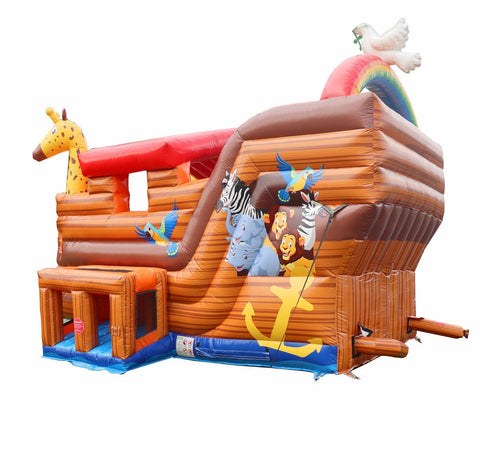 Deluxe Noah's Ark Bounce House and Slide Combo with Blower