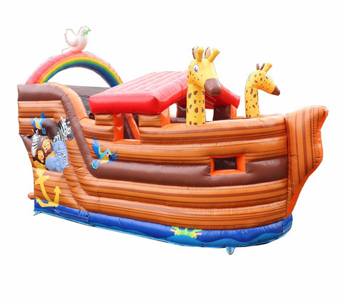 Deluxe Noah's Ark Bounce House and Slide Combo with Blower