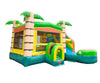 Image of Modular Tropical Water Slide Bounce House Combo with Detachable Pool and Blower