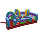 Retro Rainbow U-Turn Inflatable Obstacle Course with Blower by POGO