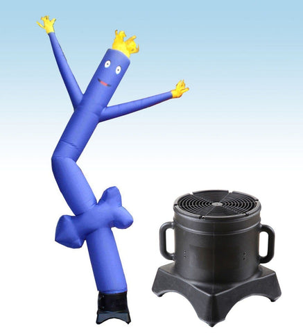 12' Inflatable Tube Man with Blower - Blue Arrow