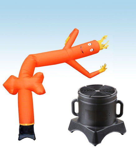 12' Fly Guy Inflatable Tube Man with Blower - Orange Arrow
