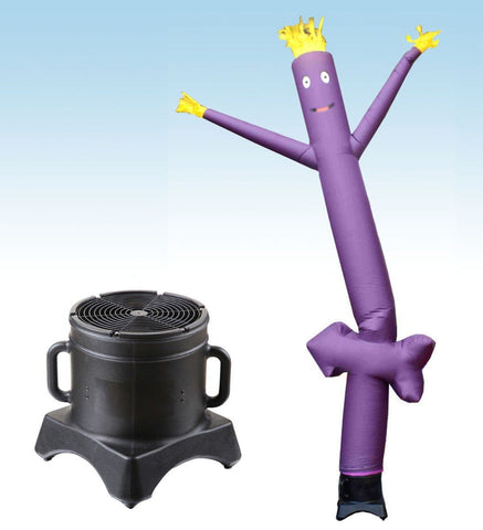 12' Fly Guy Inflatable Tube Man with Blower - Purple Arrow