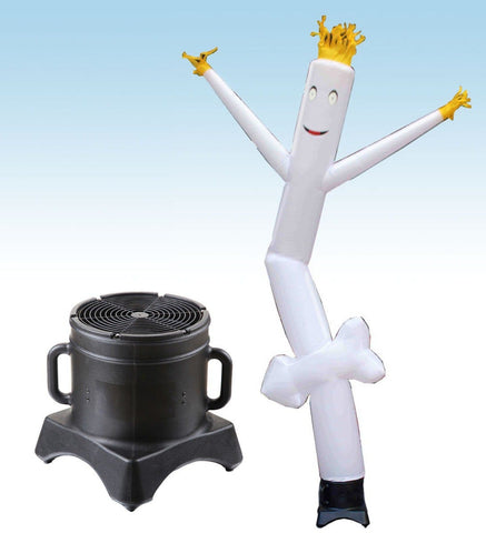 12' Fly Guy Inflatable Tube Man with Blower - White Arrow