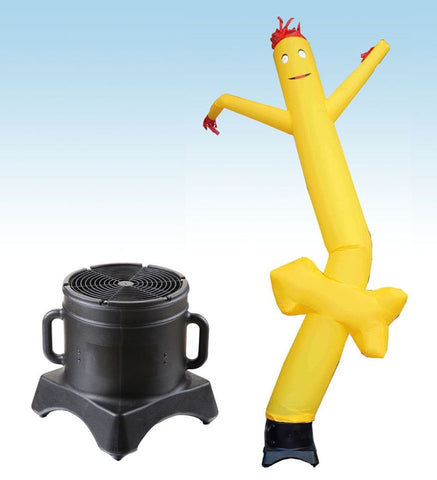 12' Inflatable Tube Man with Blower - Yellow Arrow