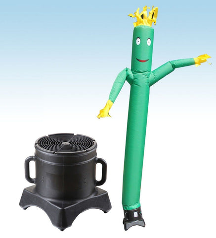 12' Fly Guy Inflatable Tube Man with Blower - Standard Green