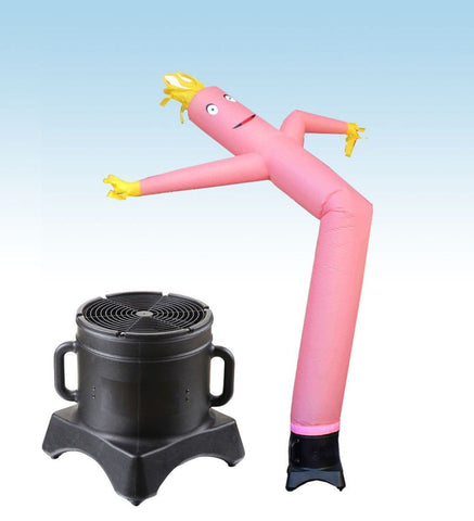 12' Inflatable Tube Man with Blower - Standard Pink