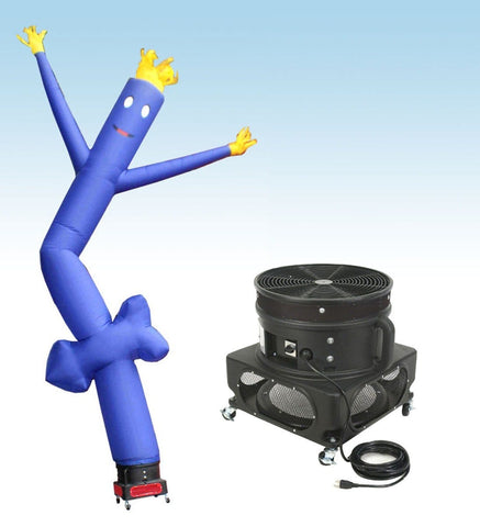 18' Inflatable Tube Man with Blower - Blue Arrow