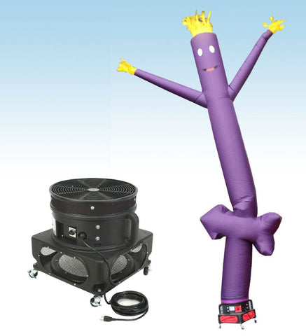 18' Inflatable Tube Man with Blower - Purple Arrow