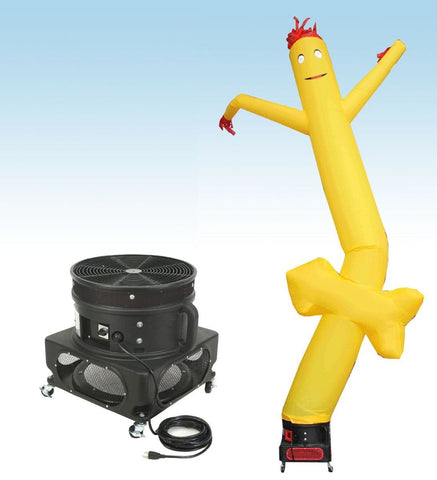 18' Yellow Arrow Fly Guy Inflatable Tube Man with Blower