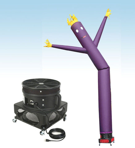 18' Inflatable Tube Man with Blower - Standard Purple