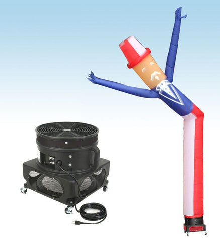 18' Inflatable Tube Man with Blower - Uncle Sam
