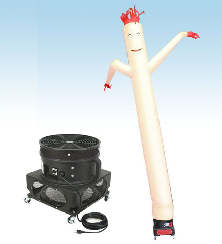 18' Inflatable Tube Man with Blower - Standard White