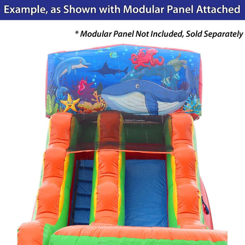 15' Tall Rainbow Modular Wet / Dry Inflatable Slide with Blower