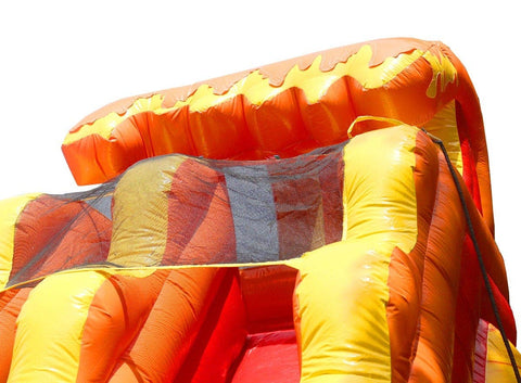 18' Tall Lava Wave Wet/Dry Inflatable Slide with Blower and Detachable Pool
