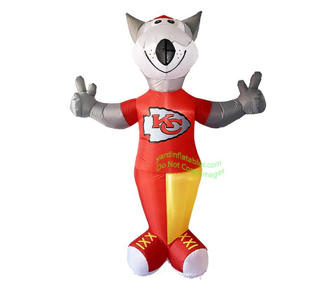 7' NFL Inflatable Kansas City Chiefs Wolf Mascot