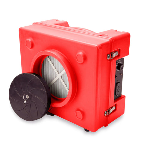B-Air RA-650 ⅓ HP 3-Stage HEPA Air Purifier Scrubber: red