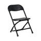 Kids Black Plastic Folding Chairs