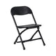 Kids Black Plastic Folding Chairs
