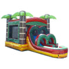 Image of Kids Tropical Fire Marble Water Slide Bounce House Combo with Blower