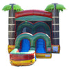 Image of Kids Tropical Fire Marble Water Slide Bounce House Combo with Blower