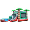 Image of Kids Tropical Red Marble Water Slide Bounce House Combo with Blower