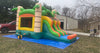 Image of Kids Tropical Bounce House and Double Lane Slide Combo with Blower
