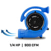 Image of B-Air VP-25 ¼ HP Commercial Air Mover & Blower Fan: blue